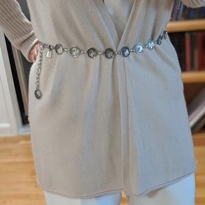 CLOSET SALE! CHICO'S Coin chain belt silver